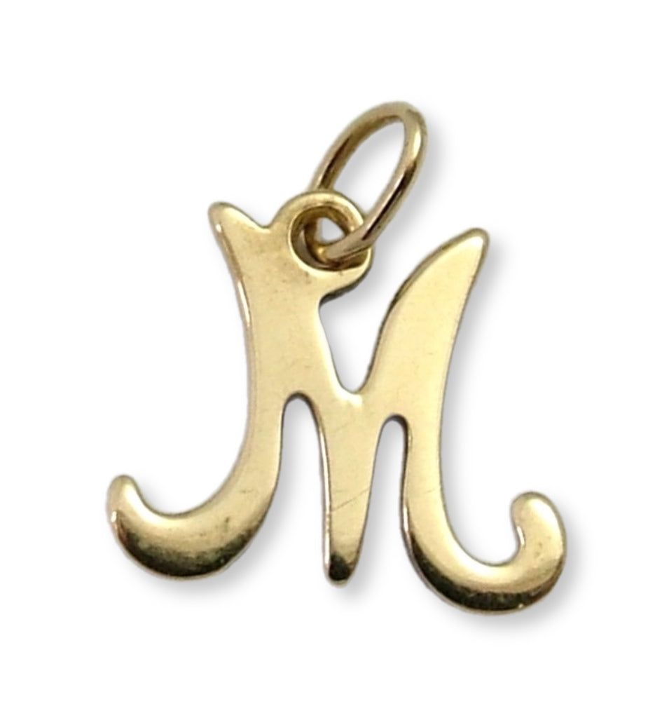 9ct Gold Script Initial 'm' Pendant