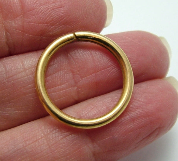 Large Antique Edwardian Solid 9ct Yellow Gold Split Ring for Fobs & Charms 19mm Antique Charm - Sandy's Vintage Charms