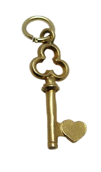 Vintage 1970's Solid 9ct Gold Letter & Heart Key Charms Various Available Gold Charm - Sandy's Vintage Charms