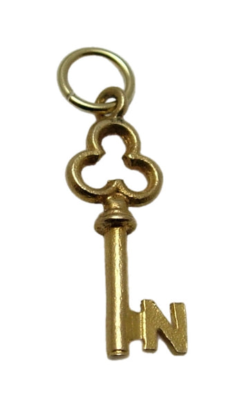 Vintage 1970's Solid 9ct Gold Letter & Heart Key Charms Various Available Gold Charm - Sandy's Vintage Charms