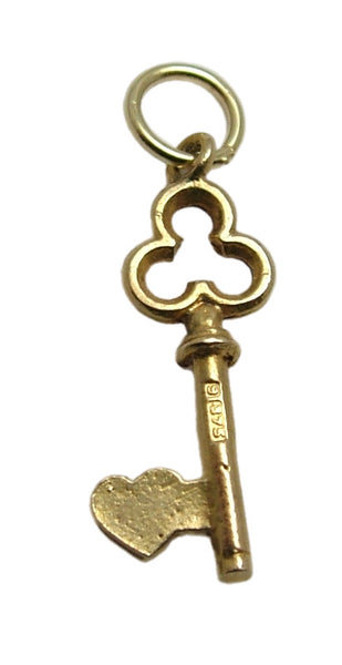 Vintage 1970's Solid 9ct Gold Letter & Heart Key Charms Various Available Gold Charm - Sandy's Vintage Charms