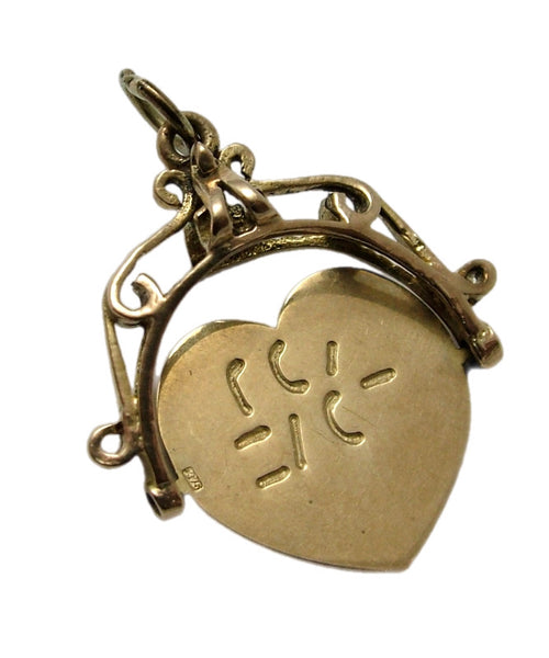 Large Vintage 1960's 9ct Gold Heart Shaped 'I Love You' Spinner Charm HM 1966 Gold Charm - Sandy's Vintage Charms