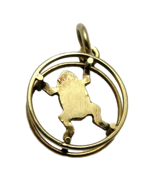 Vintage 1950's Hollow 14k 14ct Gold & Green Enamel Frog Charm Gold Charm - Sandy's Vintage Charms