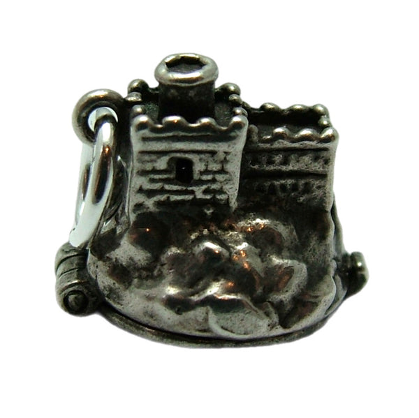 Vintage 1960's Silver Opening Nuvo Castle Charm Princess & Butler Inside Silver Charm - Sandy's Vintage Charms