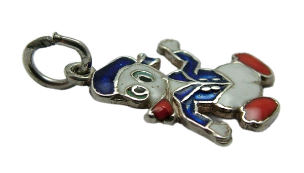 Vintage 1950's Silver & Enamel Donald Duck Charm Enamel Charm - Sandy's Vintage Charms