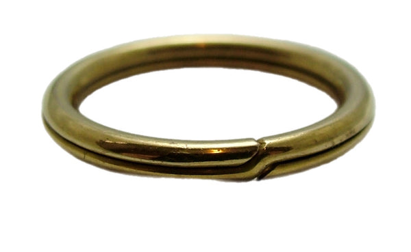 Large Antique Edwardian Solid 9ct Yellow Gold Split Ring for Fobs & Charms 19mm Antique Charm - Sandy's Vintage Charms