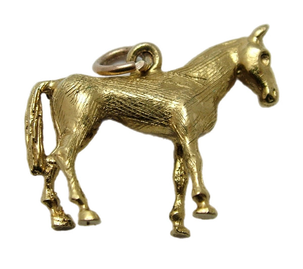 Heavy Vintage 1970's Solid 9ct Gold Horse Charm HM 1974 Gold Charm - Sandy's Vintage Charms