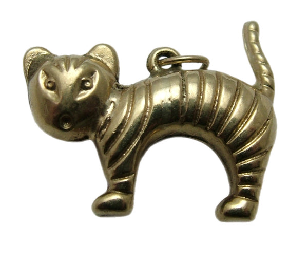 Vintage 1960's Hollow 9ct Gold Tiger Charm HM 1968 Gold Charm - Sandy's Vintage Charms