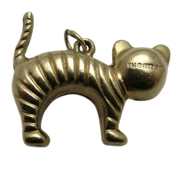 Vintage 1960's Hollow 9ct Gold Tiger Charm HM 1968 Gold Charm - Sandy's Vintage Charms