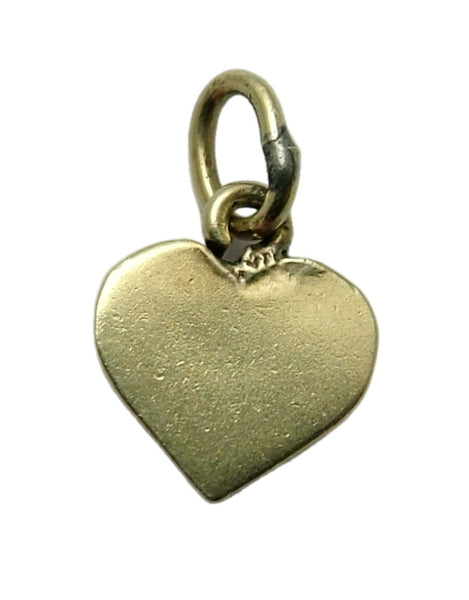 Tiny Vintage 1950’s 14ct 14k Gold & Red Enamel Heart Charm Gold Charm - Sandy's Vintage Charms