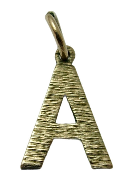 Small Vintage 1970’s Solid 9ct Gold Initial Letter "A" Charm HM 1976 Gold Charm - Sandy's Vintage Charms