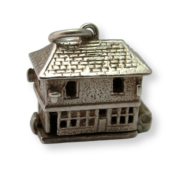 Vintage 1970's Silver Opening Old Curiosity Shop Charm Dickens Inside Silver Charm - Sandy's Vintage Charms