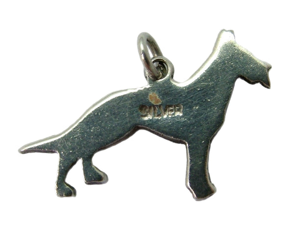 Vintage 1930’s Silver & Enamel German Shepherd Dog Charm Enamel Charm - Sandy's Vintage Charms
