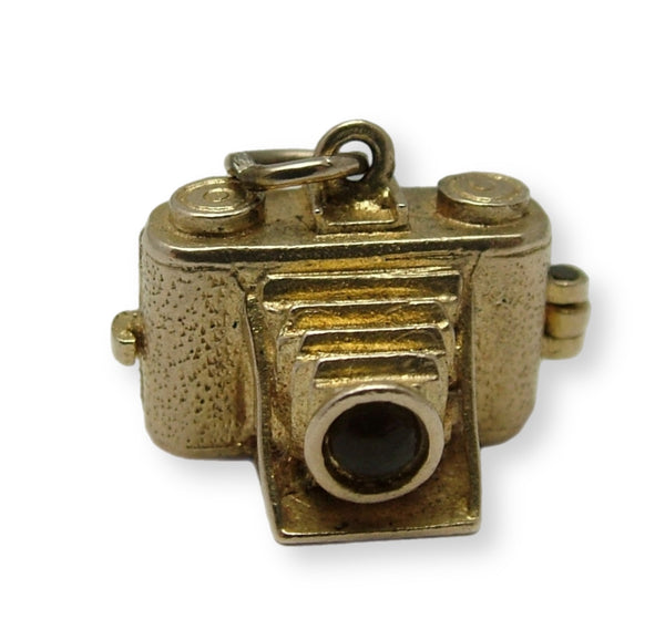 Vintage 1960's 9ct Gold Opening Camera Charm with Glass Lens HM 1964 Gold Charm - Sandy's Vintage Charms