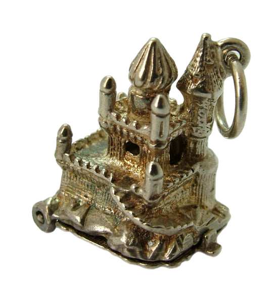 Vintage 1970's Silver Opening Castle Charm Sleeping Beauty Inside by CHIM Silver Charm - Sandy's Vintage Charms