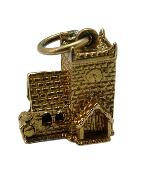 Vintage 1960's 9ct Gold Opening Church Charm With Enamel Wedding Inside HM 1964 Gold Charm - Sandy's Vintage Charms