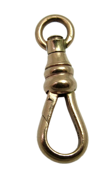 Vintage 1990's Solid 9ct Rose Gold Swivel Dog Clip Fastener - For Hanging Fobs & Charms Gold Charm - Sandy's Vintage Charms